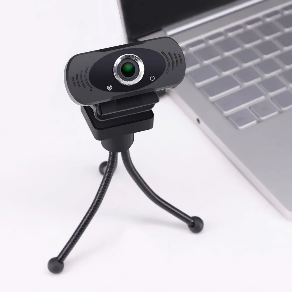 Full HD Webcam 1080P Clip-On USB with Microphone Privacy Filter & Tripod